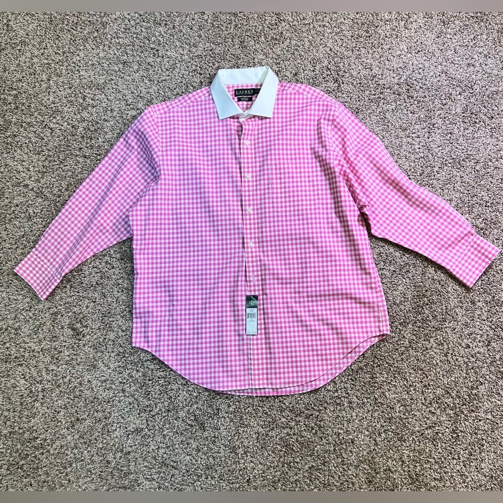 Classic NWT Ralph Lauren pink checked shirt